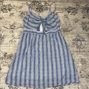 Forever 21 Light Blue and White Striped Sundress
